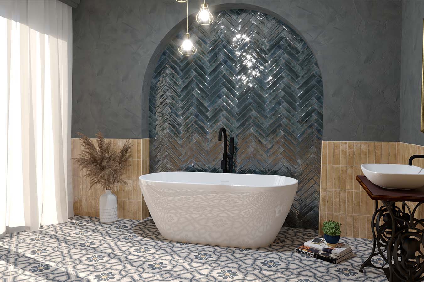 Tervezői szemmel- Mediterrán stílus fürdőszobában