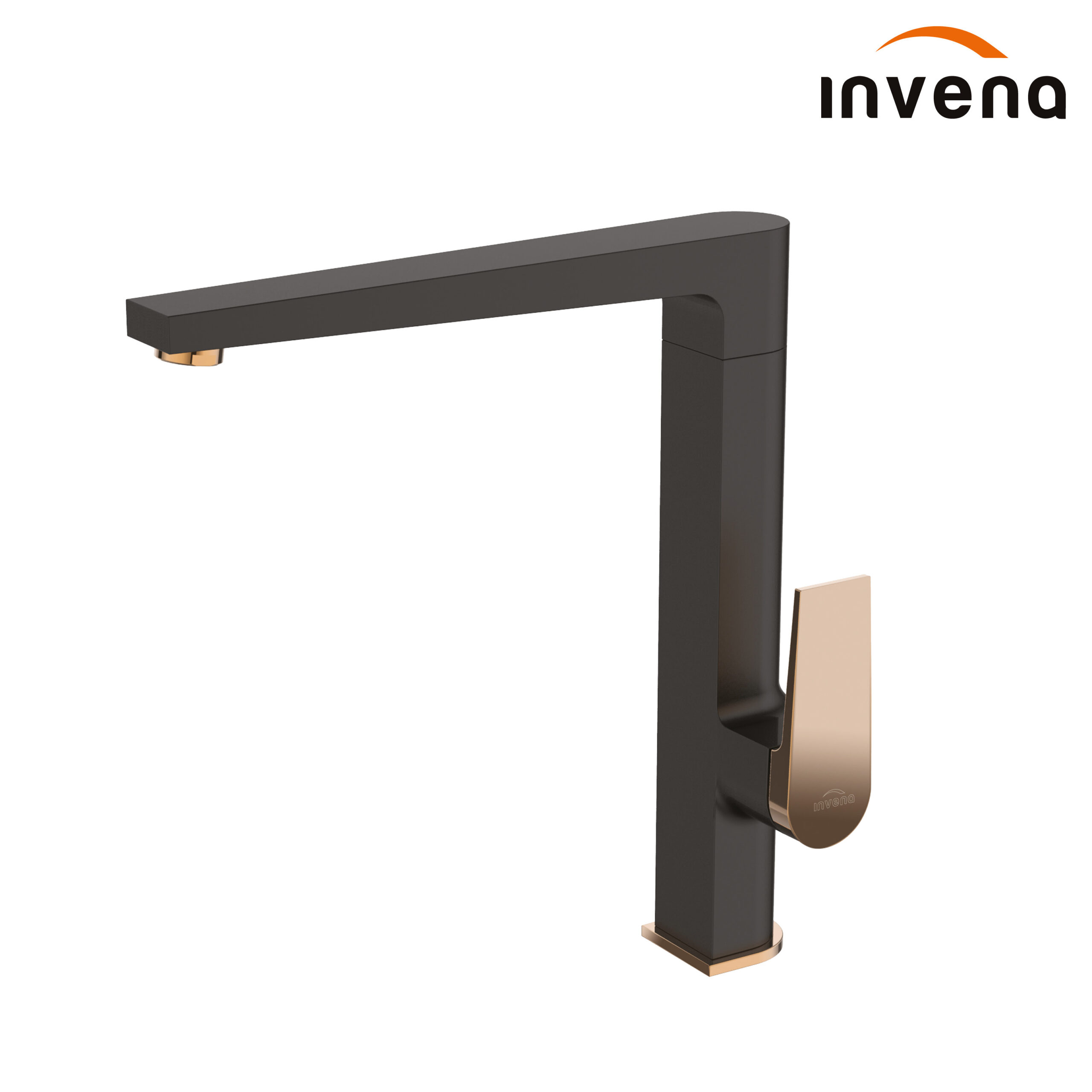 Invena - Midnight konyhai csaptelep, fekete/rosegold