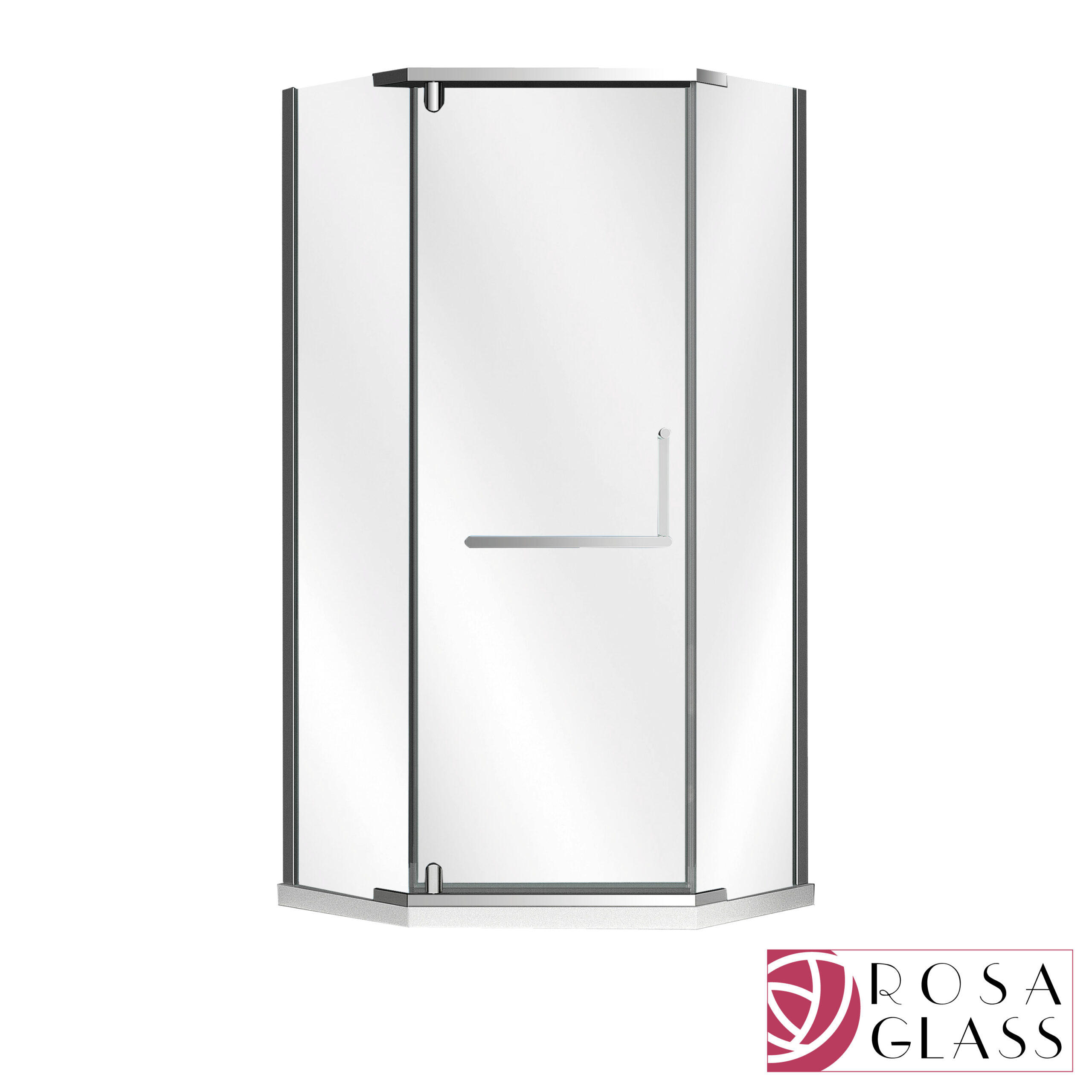 Rosa Glass - Bali zuhanykabin, króm profillal (90x90x195 cm)