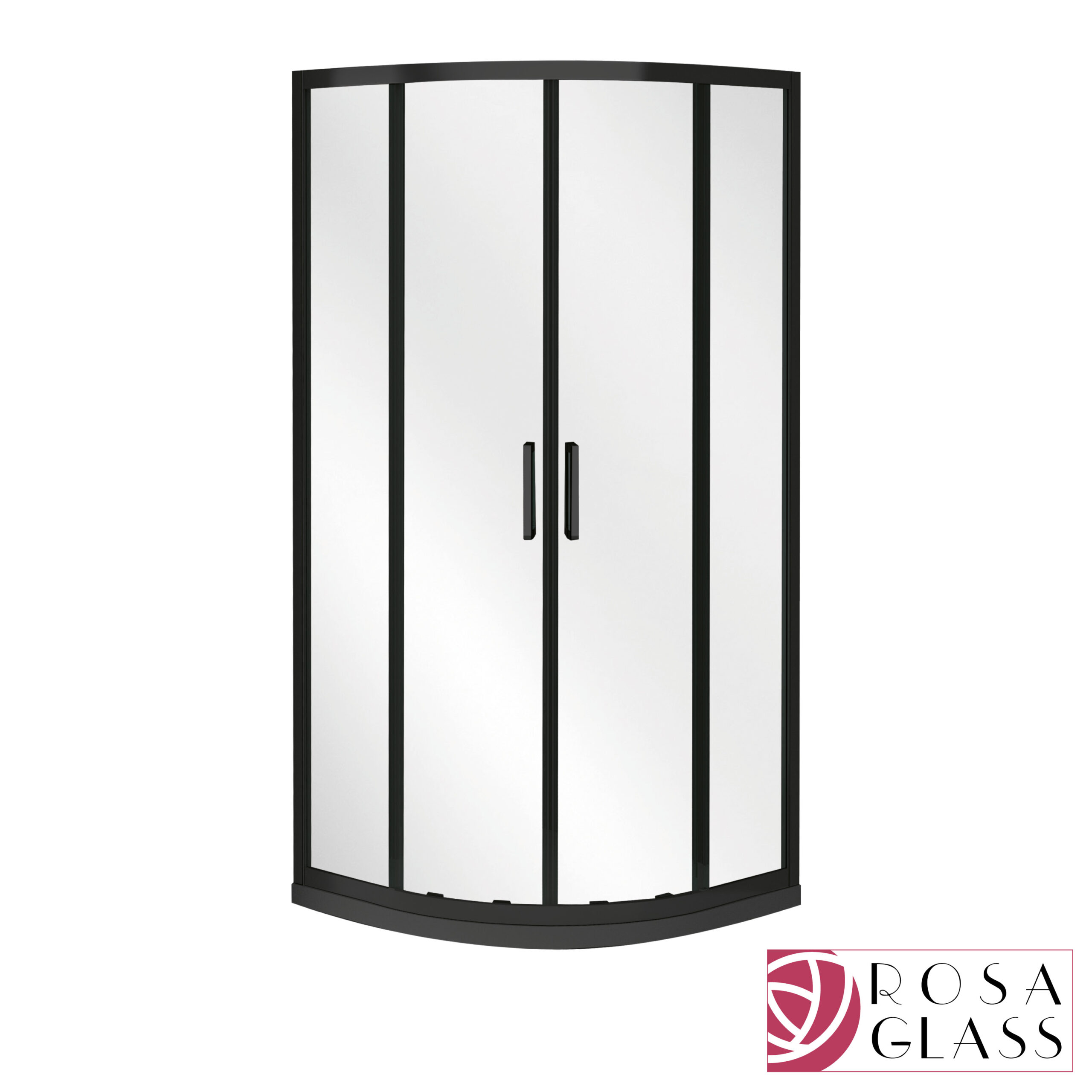 Rosa Glass - Capri Black zuhanykabin, fekete profillal (90x90x195 cm)