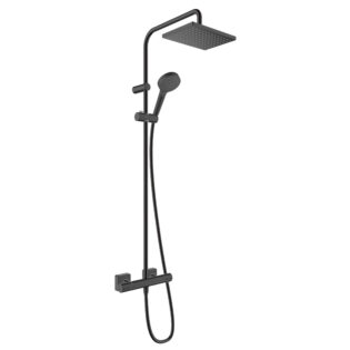 Hansgrohe - Showerpipe 230 1jet, Ecosmart, termosztáttal, matt fekete