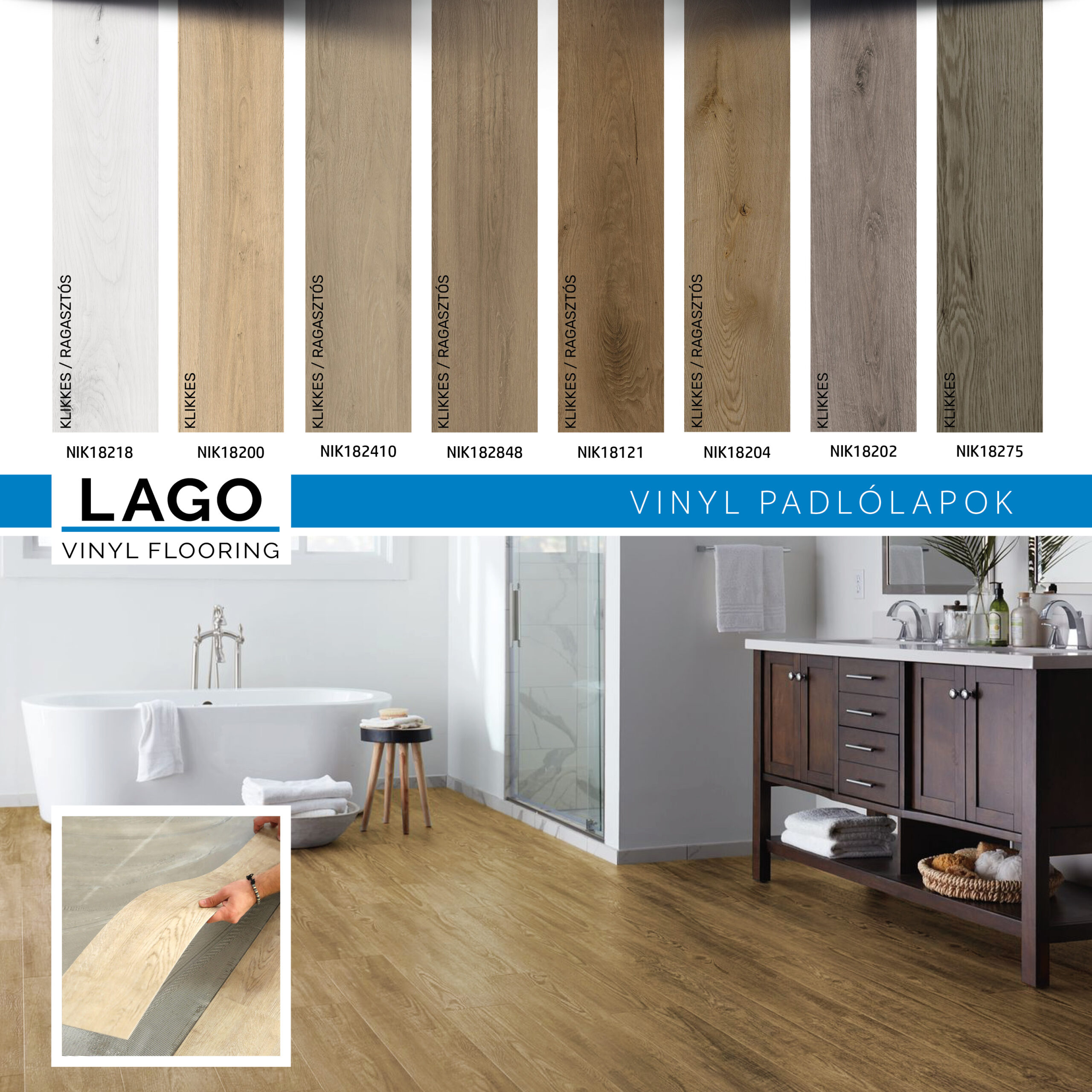 LAGO vinyl padlólapok