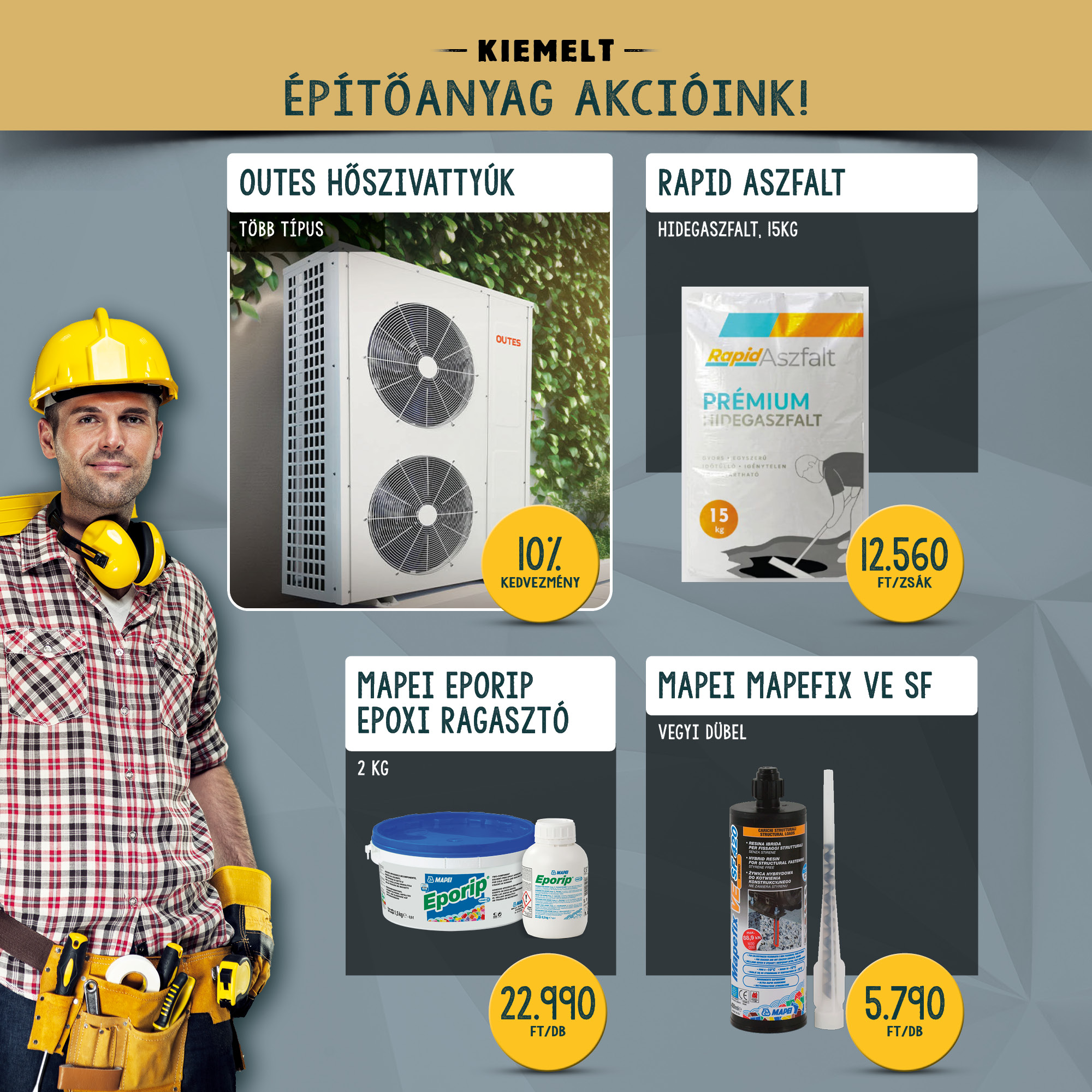 Kiemelt építőanyag akcióink!