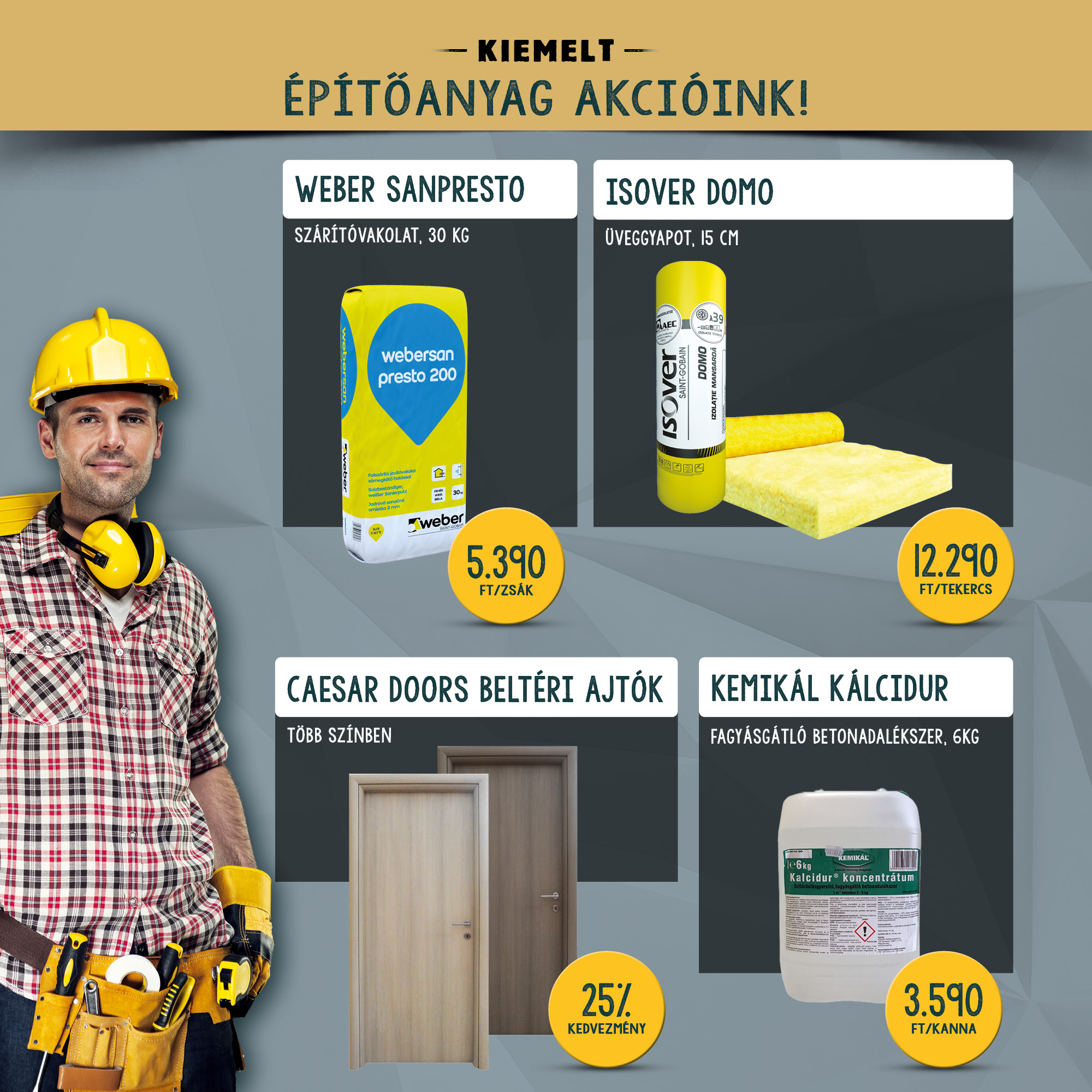 Kiemelt építőanyag akcióink!