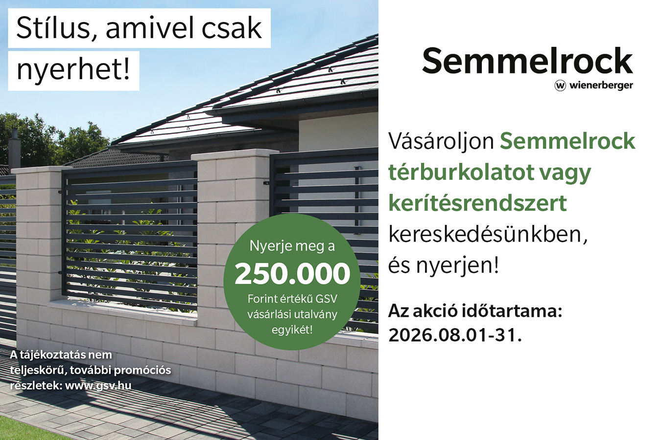 Miért érdemes a Semmelrock termékeit választani idén augusztusban a Gulyás Tüzépen?